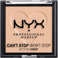 NYX Professional Makeup Can't Stop Won't Stop Mattifying Powder Matte Finish, Farbton: Light Medium