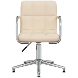 vidaXL Bürostuhl Drehbar Stoff Creme