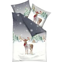 KAEPPEL Feinbiber Weihnachtshirsch 135 x 200 cm + 80 x 80 cm