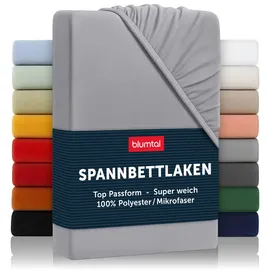 Blumtal Spannbettlaken Mikrofaser 100 x 200 cm grau