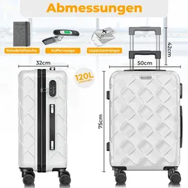 Kesser 4-Rollen 75 cm / 120 l weiß