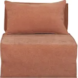 Miliboo - Schlafsessel Aus Terracotta Stoff Mit Samteffekt 1-sitzer Victor