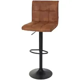 Mendler Barhocker HWC-B13, Barstuhl Tresenhocker, Wildlederimitat MVG-zertifiziert ~ vintage hellbraun