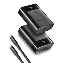 ngs Schnelllade-Powerbank 10000mAh 22,5W USB-C - USB-A LED-Anzeige Schwarz