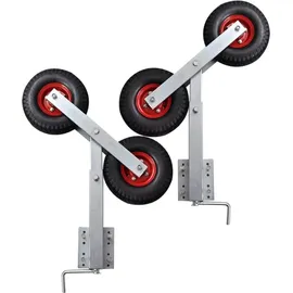vidaXL Bootstrailer-Stützen Doppelrad 59-84 cm
