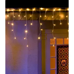 Konstsmide Weihnachtsbeleuchtung  LED Eisregen Lichtervorhang 336 warmweiß Dioden GL1630