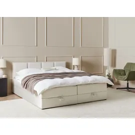 Beliani Baronet 180 x 200 cm Cremeweiß
