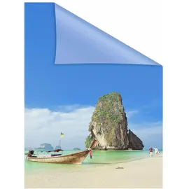 Lichtblick Fensterfolie Thailand, 1 St., blickdicht, strukturiertKlebepunkte, selbstklebend, Sichtschutz bunt