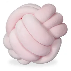 Relaxdays Knotenkissen 25 x 25 cm Rosa