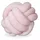 Relaxdays Knotenkissen 25 x 25 cm Rosa