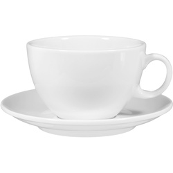 Seltmann Kaffeetasse mit Untertasse VIP, Weiß – Porzellan