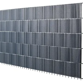 Floraworld Sichtschutzstreifen 200 x 19 cm grau PVC 5 St.