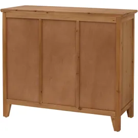 Mendler Apothekerkommode 80 x 91 x 40 cm Vintage Rattanoptik / Beige
