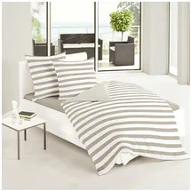 Traumschlaf Albklassik Stripe Gestreift Braun 200 x 200 cm + 2 x 80 x 80 cm