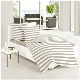 Traumschlaf Albklassik Stripe Gestreift Braun 200 x 200 cm + 2 x 80 x 80 cm
