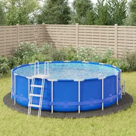 vidaXL Pool-Bodentuch Hellgrau Ø500 cm