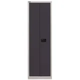 Bisley Aktenschrank Universal Flügeltürenschrank in Lichtgrau/Anthrazitgrau - Maße: H 196 x B 60 x T 40 cm grau