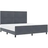 vidaXL Bettgestell Dunkelgrau 180x200 cm Samt