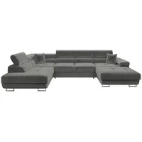 Mirjan24 Wohnlandschaft Torezio Bis, mit Bettkasten und Schlaffunktion, Einstellbare Kopfstützen, 346x203x70-90 cm, Wohnzimmer, Sofas - Couches, Wohnlandschaften, Wohnlandschaften in U-Form