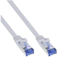 InLine Patchkabel flach, U/FTP, Cat.6A, weiß, 5m