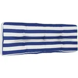 vidaXL Palettenkissen 120 x 40 x 12 cm blau/weiß gestreift 2 St.
