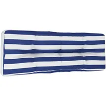 vidaXL Palettenkissen 120 x 40 x 12 cm blau/weiß gestreift 2 St.