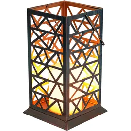 ETC Shop Led Solar Steh Hänge Lampe rost grün Terrassen Leuchte Feuereffekt Außen Garten Laterne