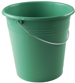 Gies ecoline Stabilo Eimer, 10 Liter, Haushaltseimer aus Kunststoff, Farbe: grün