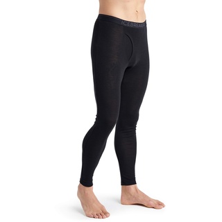 Icebreaker Merino 175 Everyday Leggings mit Eingriff - Ultralight Fabric | Unterwäsche | Thermo Unterwäsche Männer Winter | Thermounterwäsche - Schwarz, L