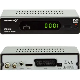 PremiumX Kabelreceiver DVB-C FTA 531C Digital FullHD SCART HDMI USB Mediaplayer, TV-Receiver Kabel-Fernsehen
