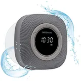 MEDION P66096 Duschradio mit Bluetooth (Badradio, UKW Radio, Saugnapf, LED-Display, IPX6 Wasserdicht, integrierter Akku) grau