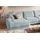 KAWOLA Wohnlandschaft U-Form Madeline Cord Longchair links hellblau