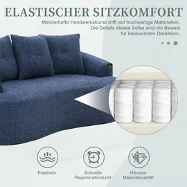 stilvora Zweisitzer-Sofa Chenille Blau 164x92x60 cm, ohne Montage