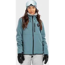 Jacke Wintersport SIROKO W2-W Beluga Stahlblau Damen XS