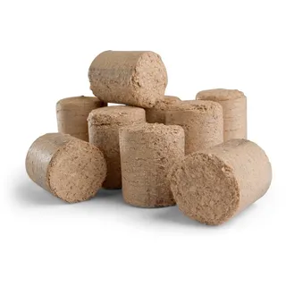 Woodsellers Holzbriketts Holzbriketts - 20kg im Karton, (1-St), Woodsellers Feuerfutter - Holzbriketts - Idealer Brennstoff - á 20 kg beige