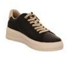 Marco Tozzi Damen Sneaker flach mit Reißverschluss Freizeit, Schwarz 39 EU