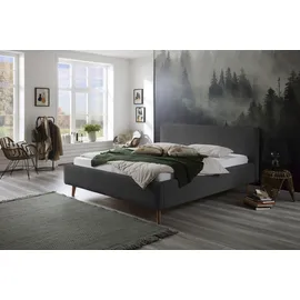 Meise Möbel meise.möbel Polsterbett Mattis 180 x 200 cm Cord Grau Anthrazit
