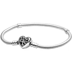 Pandora 598827C01 Damen-Armband Moments Familienstammbaum Herz-Verschluss, 21 cm