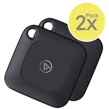 alkaya. GPS Tracker 2er Set für Handy, Schlüsselanhänger, GPS-Tracker (kompatibel mit Apple-Geräten) schwarz