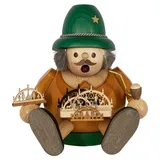 Erzgebirgische Volkskunst Richard Glässer GmbH Räuchermann Schwibbogenverkäufer sitzend 13 cm