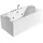JV Möbel Whirlpool Badewanne 90 x 65 x 180 cm (1-tlg)
