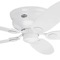 Hunter Low Profile 132 cm Deckenventilator Weiß/Ahorn