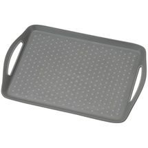 KESPER |Serviertablett, Material: Kunststoff, Maße: B 45,5 x T 32 x H 4,5 cm, Farbe: Grau | 77207