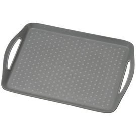 KESPER |Serviertablett, Material: Kunststoff, Maße: B 45,5 x T 32 x H 4,5 cm, Farbe: Grau | 77207
