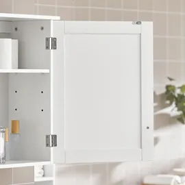 SoBuy Badezimmerschrank Hängeschrank Wandschrank Weiß BZR19-W