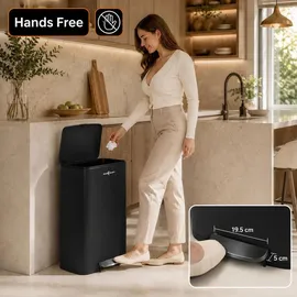 MAXCRAFT Mülleimer 50 l Schwarz