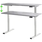 MID.YOU Schreibtisch Office Edition Grau / Weiß