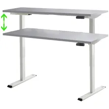 MID.YOU Schreibtisch Office Edition Grau / Weiß