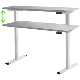 MID.YOU Schreibtisch Office Edition Grau / Weiß