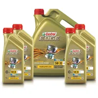 4x 1 L + 5 L = 9 Liter Castrol Edge Fluid Titanium 5W-30 C3 Motoröl